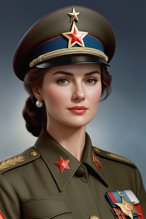 
For her exceptional bravery and skill on the battlefield, she was awarded the highest decorations by the Soviet state. Recognizing her extraordinary valor and unwavering commitment to the cause, the highest authorities bestowed upon her the most prestigious honors, symbolizing the profound impact of her actions on the course of history. Her selfless sacrifice and unwavering dedication to defending her homeland made her a revered figure among her comrades and a source of inspiration for generations to come. With these esteemed accolades, she solidified her place as a true hero of the Soviet Union, her name forever enshrined in the annals of valor and courage. ((4k, hyperrealistic, HD, high resolution, high details, perfect hands, perfect face))