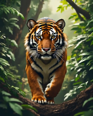 Tiger, jungle, hunting, cinematic, rtx light