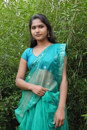 mylocalgirl, 1girl, standing bush, solo,masterpiece, High detailed,  photorealistic,Indian,Woman,Indian tradition,photo r3al, ::half-body shot::,r4w photo