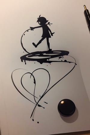 simple, stickman, ink