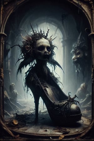  .dark gothic horror.crypted taxidermy .high heels 