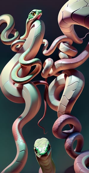 loish art style , snake,photorealistic