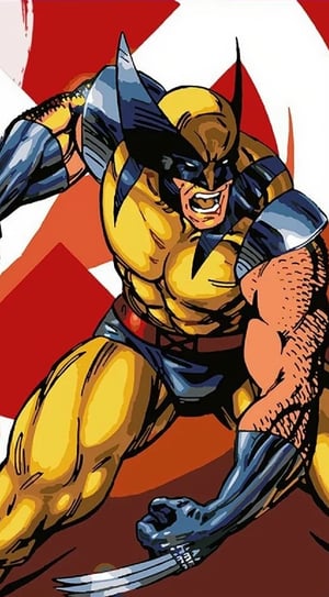 wolverine in a yellow suit with a red and white background, wolverine action pose, wolverine ate, wolverine, portrait of wolverine, 90s comic book character design, marvel comics style, spiderman as wolverine, boris johnson as wolverine, yellow x-man costume, comic book character, marvel comic style, danny devito as wolverine, marvel japan coloring, marvel art