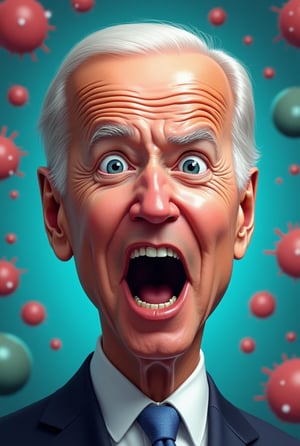 meme image of a man with a surprised look on his face, joe biden screaming, evil joe biden, joe biden as an anime villain, anime joe biden, joe biden in valorant, god emperor biden, cyborg joe biden, emperor biden, dark lord biden, joe biden in hell, joe biden as a jojo character, cyberpunk joe biden