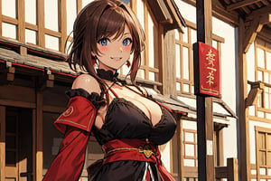 score_9, score_8_up, score_7_up, source_anime,looking at viewer,solo,masterpiece,
//quality, (masterpiece:1.4), (detailed), ((,best quality,)),//,1girl,solo,//,bangs,sidelocks,beautiful detailed eyes,big breasts,cleavage,cowboy shot,smile
,better hands,,miyamoto_musashi_fgo,better hands,stand on street,Half-timbered Construction