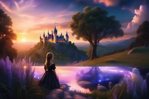 ultra Transparent 8k hd A realistic beautiful evening night,year 2030 
1girl, 1boy, beautiful landscape, sunset, plain, girl and boy watching at sunset, beautiful clouds, beautiful sky, detailed image, beautiful trees, stunning image, perfect use of light, ballad lighting, wind, castle in the distance, medieval aesthetics,masterpiece
8k photograph, photoreal details, heaven fantasy, with a sky brown_light_black color. 