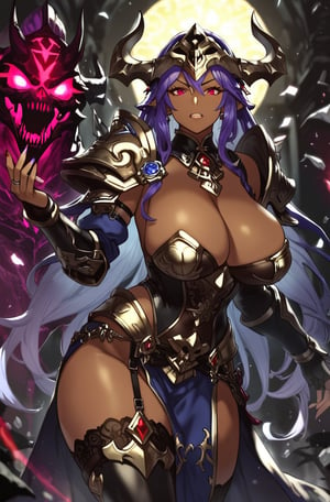  score_9, score_8_up, score_7_up, masterpiece, best quality, highres, AoiDef, 1mature female Skull helmet in head in the of with skulls,shards,monster girl,source_furry,fallen paladin,fantasy world, armor,Beautiful armor,pretty eyes,source_questionable,muy,angry,curvy,dark background,red eyes,(dark skin),more details,wide hips,piglet,!!style,Expressiveh