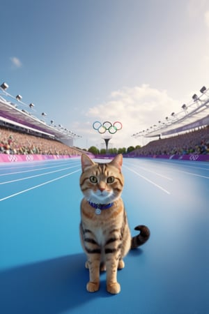 8K, UHD, low-angle perspective, panoramic, photo-realistic, first-person view, cinematic, olympic Yusuf Dikec and his cat constructed from programming codes