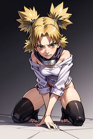 masterpiece, best quality, 1girl, ytemari, blonde hair, quad tails, dark green eyes, full body, angry, sketch, looking at viewer, simple background (lora:TemariV2:1) ,ytemari, all-fours, naked, faceless male, sex