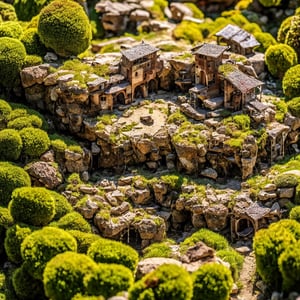 8k, RAW photos, top quality, masterpiece: 1.3),
Knight's Fortress
, miniature, landscape, depth of field, ladder,  from above, English text,Ore, cave, torch,Underground lake, isometric style, simple background, white background,3d isometric,steampunk style,ff14bg,DonMSt33lM4g1cXL,DonMD0n7P4n1cXL,island,wrenchmicroarch