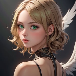 1girl, blonde, styled, slim built, small bust, long legs, bewitching  dark green eyes, wing eyeliner, long eyelashes, blue eye shadow, realistic skin, easy to smile, perfect hands, perfect fingers, photorealistic, cinematic and dramatic back lighting.  @gamma,  Leonardo da Vinci style, portrait
