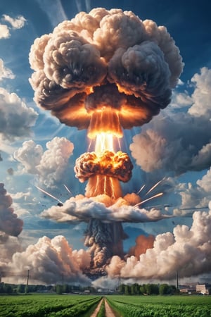 sky, clouds, Nuclear Bomb in the air,EpicSky,NathanDrake,Lucky Clover