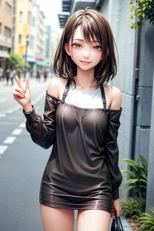 (Best quality, 8k, 32k, Photorealistic, UHD:1.2),

A young, fashionable girl with light fair skin, large, sparkling dark brown eyes, and shoulder-length, wavy hair with a hint of color. Her trendy hairstyle and charming smile convey a vibrant and urban allure.,hatakeyamaairi