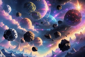 The image features a magnificent space view. Under an endless sky, planets and asteroids lie among stars and galaxies that shine in various colors. Each of these planets has a different structure and atmosphere.

As spaceships navigate this colorful and dynamic landscape, each ship is designed for a different mission. Some ships are used for exploration purposes to study the surfaces of planets and collect scientific data, while others engage in activities such as mining or space trading for commercial purposes.

The design of the ships is high-tech and has all the equipment necessary for long-term travel in space. Additionally, ships have facilities such as life support systems, rest areas, laboratories and communication centers.

While spaceships communicate with each other and carry out their exploration and commercial activities, they also set out to explore the mystery and depths of space.

This visual design reflects humanity's desire to explore space using advanced technology, while presenting an atmosphere full of discovery and adventure in the infinity of space.,Futuristic room
