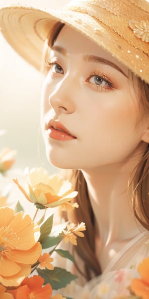 (extreme close up:1.4), (face focus:1.4),(side face:1.4)),(1girl surrounded by soft_light:1.4), (backlighting:1.4), (lighting),(flowing fabric:1.3), ((Floral_summer_dress:1.4),(Straw_hat:1.3)),
(masterpiece), realistic, HDR, highly detailed, 8k, raw photo,
ambient occlusion, natural, harmonious composition, warm tones, fine art photography,