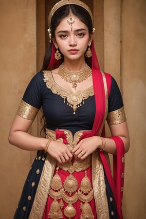 lovely  cute  young  attractive  indian  teenage  girl  in complete black dress   ,  23  years  old  ,  cute  ,  an  Instagram  model  ,  long  blonde_hair  ,  colorful  hair   ,making reel on Instagram   ,  „  Indian 