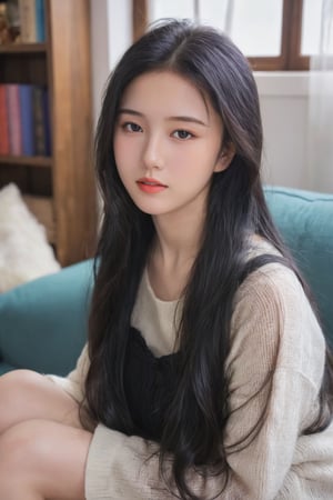 (ultra realistic,best quality),photorealistic,Extremely Realistic, in depth, cinematic light,hubggirl,

lovely cute young attractive teenage girl, village girl, 18 years old, cute, an Instagram model, long black_hair, colorful hair, winter, dacing, wear black top, sitting at sofa home, clean face

intricate background, realism,realistic,raw,analog,portrait,photorealistic