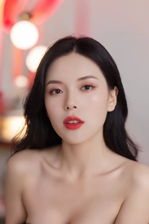 (ultra realistic,best quality),photorealistic,Extremely Realistic, in depth, cinematic light,hubggirl,

Hime cut,long black hair,detailed skin,detailed face,full_body,big chest,(full body,studio light:1.4), With her mouth open and a playful expression, she teasingly sticks out her tongue, revealing red lips. A distinctive mole under her eye adds a touch of allure as she profiles for a captivating makeup and lipstick shot,


perfect lighting, vibrant colors, intricate details,
high detailed skin, pale skin,
intricate background, realism,realistic,raw,analog,portrait,photorealistic,
taken by Canon EOS,SIGMA Art Lens 35mm F1.4,ISO 200 Shutter Speed 2000,Vivid picture,hubg_mecha_girl,hubgwomen