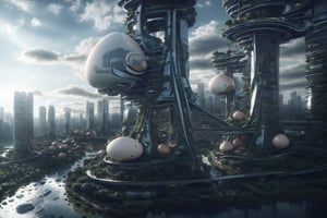 bright_daylight,
(sunny_sky),


futuristic_science_fiction_city,
((close-up_of_an_energy-efficient_building_shaped_like_an_egg)),
organically_shaped_buildings,
jungle,
((exotic_plants)),
(river),





photorealistic,
Hyper Realistic,

(masterpiece),
High_resolution, very_detailed, sharp_focus, 8k.,SD 1.5,
