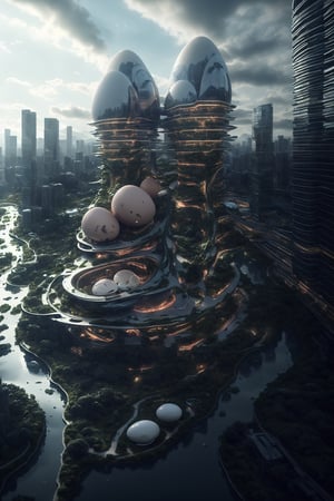 bright_daylight,
(sunny_sky),


futuristic_science_fiction_city,
((close-up_of_an_energy-efficient_building_shaped_like_an_egg)),
organically_shaped_buildings,
jungle,
((exotic_plants)),
(river),





photorealistic,
Hyper Realistic,

(masterpiece),
High_resolution, very_detailed, sharp_focus, 8k.,SD 1.5,
bird 's-eye view
