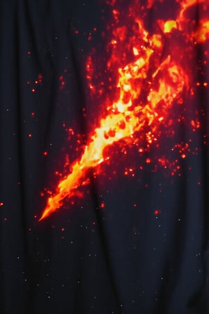 T_shirt with Design(A masterpiece of meticulous detail! Against the backdrop of a cinematic midway journey, a stunning comet sprints forward, shining with otherworldly light. The red vortex seemed to draw the comet into it. Against the backdrop of a deep starry sky, this lone comet embodies a mystical blend of power and mystery.),full length shirt