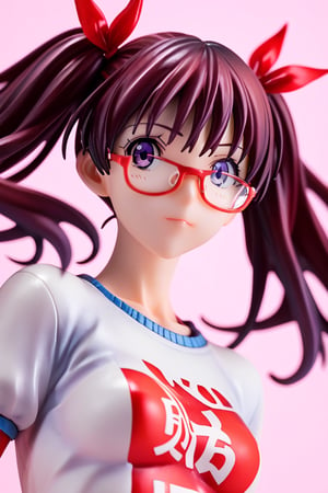 score_9_up, score_8_up,score_7_up,3D, facing_viewer,fully_clothed, score_9_up, score_7_up, PVC,anime,Anime Style.,Ink art style,PVC Style,noyamano ringo,glasses(red framed),twin_tails,purple_eyes,dark_red_hair