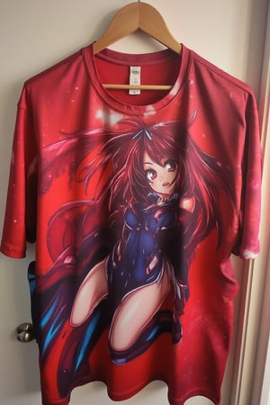 (masterpiece), best quality,looking from a distance,waifu_shirt, score_9_up, score_8_up,score_7_up, erza_scarlet,Enhanced all