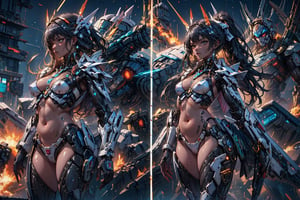 score_9, score_8_up, score_7_up, score_6_up,rating_explicit,vector trace,mecha_musume,(bikini_armor), exposed_belly, long_hair(black),black_hair, black_armor,mecha_girl_figure,Energy light particle mecha,mecha,(full_body),More Detail,(dark_skin_female),claws, score_9_up,1 girl,bodysuit,Details++,mecha musume