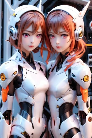 score_9_up, score_8_up,score_7_up,3D,upper_body,2girls, facing_viewer,fully_clothed, score_9_up, score_7_up, PVC,anime,Anime Style.,cybernetic