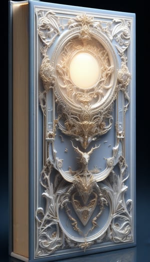 Book Cover for Magical Books by Jasmine Beckett Griffiths and Pascal Blanchett 3D Art, Alabaster Detailed Design 3D, Digital Art, Filigree, Rim Lighting, Surrealism, Fantasy, Art Germ and Art Station Detailed Character Design, Blade Runner concept art,PVC