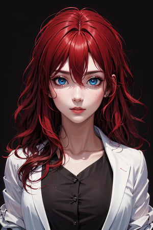 score_9, score_8,score_7, (masterpiece),(beautiful face and eyes),hair between eyes,wavy hair, black-hair,full_body, red_hair