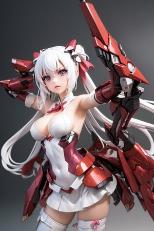 white_hair,twin_tails,long_hair, score_9_up, score_8_up,score_7_up,3D, facing_away, mikadopony, PVC,chris yukine,mecha musume, score_7_up,寮�,寮撶鎵�,bow,drawn_bow