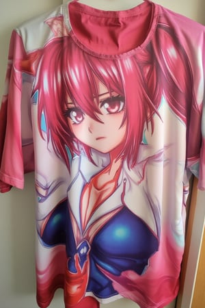 (masterpiece), best quality,looking from a distance,waifu_shirt, score_9_up, score_8_up,score_7_up, erza_scarlet,Enhanced all