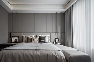 interior,luxurious bedroom,JJROOM, scenery,indoor grey