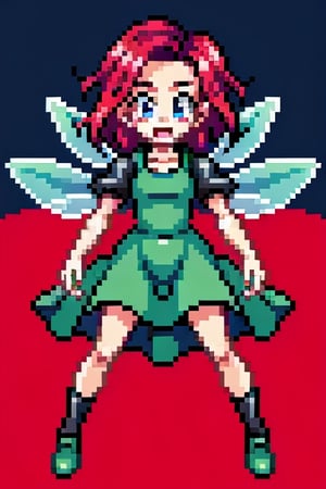 portada de vidiojuego, titulo pixelart,fairy