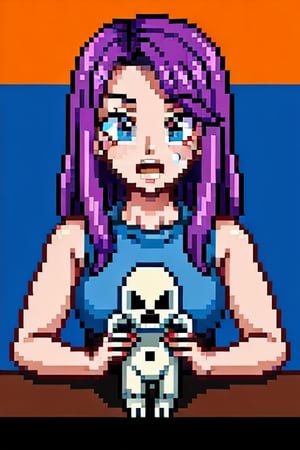 un chica y un hada , paradas , mirando a los espectadores ,portada de videojuego, pixelart