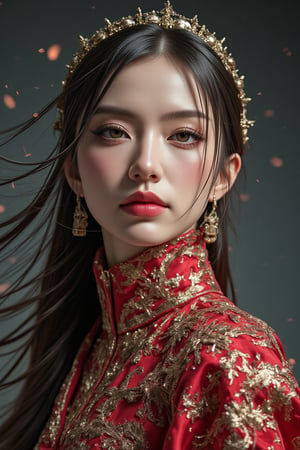 A striking depiction of Khun Aguero Agnes' sister from Tower of God, wearing an elegant and intricate royal outfit that reflects her high status, with long, flowing hair that emphasizes her grace and presence. Her expression is mysterious yet confident, hinting at her complex and layered backstory. The background subtly features elements of the Tower, with faint magical motifs woven into the scenery, adding to the mystique. The vibrant colors and intricate details capture her unique design and essence. This artwork is a masterpiece, rendered in ultra-high resolution (3840 x 2160) with stunning clarity, ideal for a 12K ultra-high resolution wallpaper.,ct-skyzo_identity