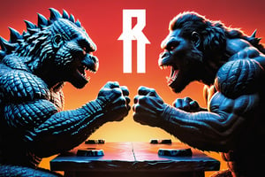 godzilla x kong, arm wrestling