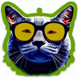 cat wearing sunglasses,,sticker,,stickers, ,Stickers