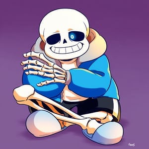 sans,undertale,skeleton,smile