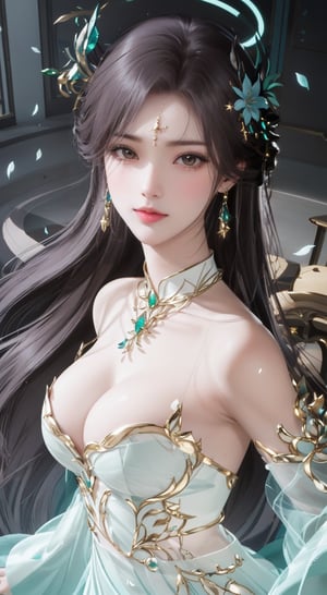 (,1girl, pov,best quality, ),masterpiece, fantasy, realistic,science fiction,mole,ultra realistic 8k cg, flawless,tamari \(flawless\),jewelry,diamond \(gemstone\), gold, pearl necklace, gem, star sapphire, ruby rose, chaos emerald, emerald sustrai, seductive smile, hair hair ornament, necklace, earrings,bracelet, armlet, halo,peony \(flower\), rapeseed blossoms, lemon blossoms, orange blossoms, spider lily, lily \(flower\),cherry blossoms,plum blossoms, strawberry blossoms