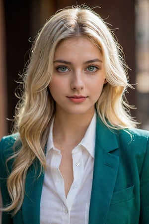 (ultra realistic,best quality),photorealistic,Extremely Realistic,in depth,cinematic light,((indian girl)) hubggirl,

BREAK
A delicate girl with long platinum blond hair, styled in effortless waves, dons a vibrant green blazer and crisp white blouse. Her azure eyes sparkle shyly, as if holding secrets, beneath a subtle smile. 

BREAK
dynamic poses, particle effects, perfect hands, perfect lighting, vibrant colors, intricate details, high detailed skin, intricate background, realistic, raw, analog, taken by Sony Alpha 7R IV, Zeiss Otus 85mm F1.4, ISO 100 Shutter Speed 1/400, Vivid picture, More Reasonable Details