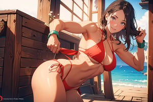 Mortal Kombat in ,Jade in Red bikini 