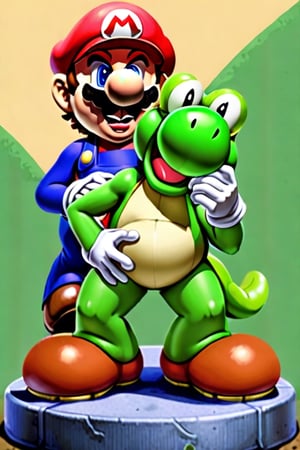 Super Mario create image. _Kind and helpful_: Mario often assists his friends and allies, like Luigi, Toad, and Yoshi, and is always willing to lend a hand.