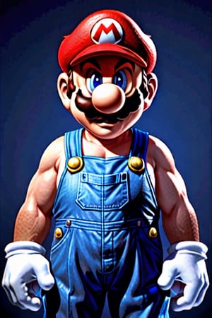 Create Image Super Mario. _Iconic and recognizable_: Mario's red cap, blue overalls, and mustache make him one of the most recognizable characters in gaming and pop culture.