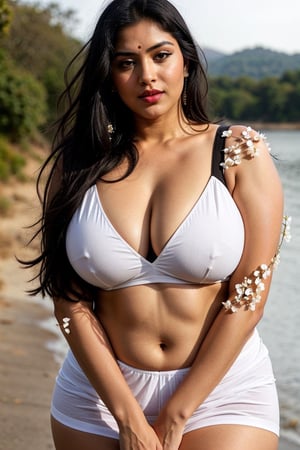 skin:1.2),(oil skin:1.1),makeup,(close up), (eyelashes:1.1),(parted lips:1.1),red lipstick,
young curvy indian wearing saree,  deep cleavage,Saggy tits, nipple slip ,Saree
Betaven Push up Sports Bra for Women Sexy Hollow Crop Tops with Removable Cups Workout Fitness Yoga Bra Medium Support
indian girl, long hair, breasts, blush, red lipstick, flying kiss, brown eyes, large breasts, big ass, curvy body, solo focus, front view, white saree, deep navel,full_body, open leg,modeling, tight dress
25 Years Create a fashion model scene where a curvy and voluptuous girl is energetically Kāra donning a stylish dress against a island background at evening.The girl should be engaging in an activity, perhaps adjusting the frame of a photo, with her luscious black hair cascading down her shoulders. 
Emphasis should be placed on celebrating her shorts full figure in shorts 
Panty and shorts rade  t-shirt, bra navel expressing confidence and grace: shorts  classic  jeans paired with a simple, fitted t-shirt, creating a timeless and casual companion, with her pose and style: walking Pose: The model takes a natural step, putting one foot in front of the other, arms gently swinging by her side.
the pose(MAKE REALSTIC FINGER WITH GAFFE BETWEEN EACH HAND OF FIVE FINGER, and EYE DETAIL) more hot,Sexy Pose
Full_body INDIAN, a girl, curvy_figure, long black-hair, doll face, (((Instagram influencer))), sunglasses, (((big_boobs, thick_legs, big_thighs, real life, style))),5_finger, 5_fingered, longhair, instagram username roshni,self_shot, in (((Dress: Panty and Kurti, Color: White blow floral prints black))), pose setaed on chair at cafe, background_home))) natural_background, in_profile, realsticphotos,(((cinematic filter))) [[realsticphotos]] [realhands]] (((more details))) [[5_finger, 5_fingered, 5finger]]
