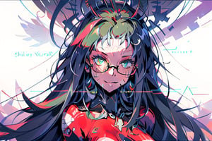 la reina de las brujas ,glasses,portrait,happyAsagiriAya,illustration,shodanSS_soul3142