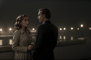 A scene from "Casablanca" movie. monocromatic