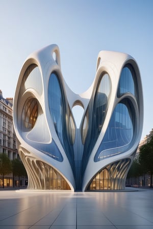 (master piece)(Future zen building), symmetrical rhombuses facade pattern, zaha hadid, Calatrava, glass windows,  concrete,  Atlantis, London house with tesselated facade, front street view,photo-realistic, intricate and complex details,hyper-realistic, parametric architecture,8k, ultra details,Golden section,
Irrational number,Minimalist style,

An architectural wonder with a daring configuration and ground-breaking design.This structure could be a museum or a company building.4k image photo like,(detailed)