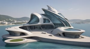 (master piece)(Future zen building), rhombuses facade pattern, zaha hadid, glass windows,carefree,  The ship,concrete,  Atlantis, Round and soft,Nordic,Great nature,elegance,Holiday village,Nordic style,
Future world,ship,rooftop,stretch,harbor
tower,Minimalist succinct style,flyship on sky,Dreamy light and shadow,yanni style,